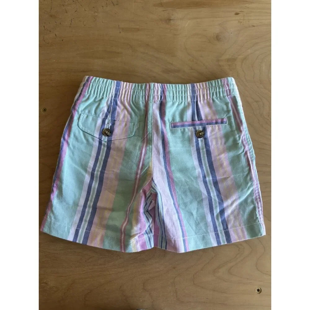 NWT Polo Ralph Lauren Boys 4T Pastel Stripe Cotton Prep Shorts Watch Hill Multi